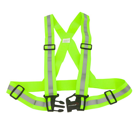 SAFE HANDLER Reflective Fluorescent Adjustable Belt, Yellow(2-Pack) BLSH-ES-SV3YY-2A